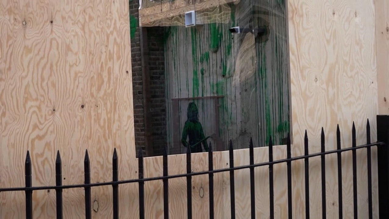 Boarding erected around Banksy artwork in Finsbury Park