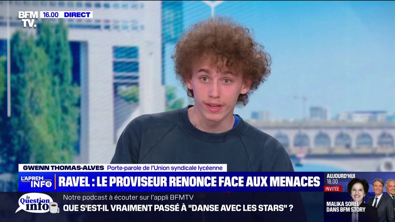 Proviseur du lycée Maurice Ravel: "On condamne fermement les menaces de mort", déclare l'Union syndicale lycéenne