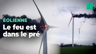 Une éolienne en feu en Loire-Atlantique après une panne moteur