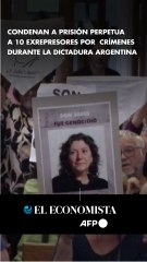 Condenan a prisión perpetua a 10 exrepresores por crímenes durante la dictadura argentina