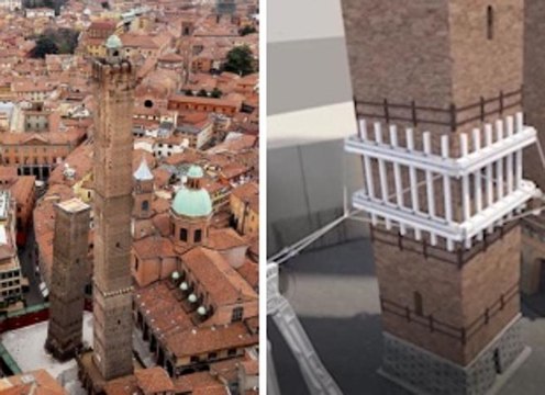 Bologna, la torre Garisenda a rischio crollo: «La salveremo usando gli stessi tralicci che hanno messo in sicurezza la torre di Pisa»