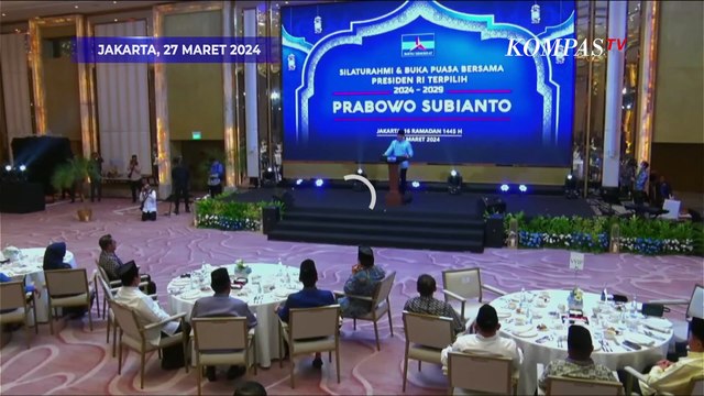 [FULL] Pidato AHY di Depan Prabowo saat Acara Buka Puasa Bersama Partai Demokrat