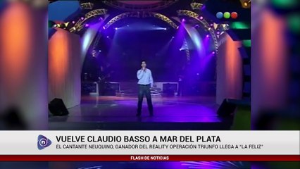 VUELVE CLAUDIO BASSO A MAR DEL PLATA