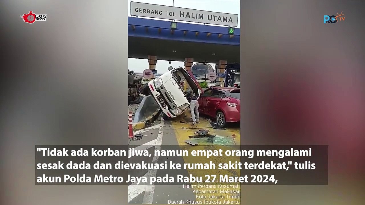 5 Mobil Kecelakaan Beruntun di Gerbang Tol Halim Utama