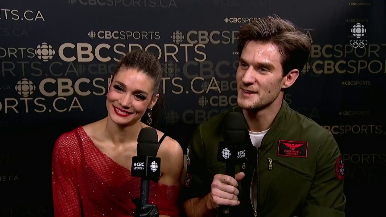 2024 Laurence Fournier Beaudry & Nikolaj Soerensen Worlds Post-RD Interview (1080p) - Canadian Television Coverage