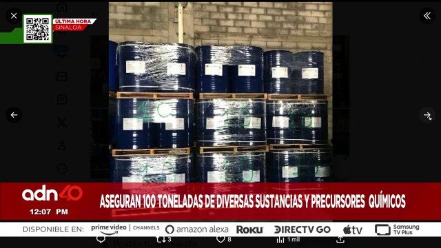 ¡Última Hora! Aseguran 100 toneladas de sustancias y precursores químicos en Sinaloa