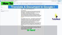 How To Translate A Document In Google Docs