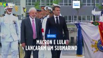 Macron no Brasil: presidente francês lança submarino e anuncia investimento de mil milhões de euros