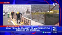 Semana Santa: realizan mantenimiento de vías de acceso a Cerro San Cristóbal