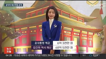 윤 대통령 부부, 재산 74억…공직자 평균은 19억