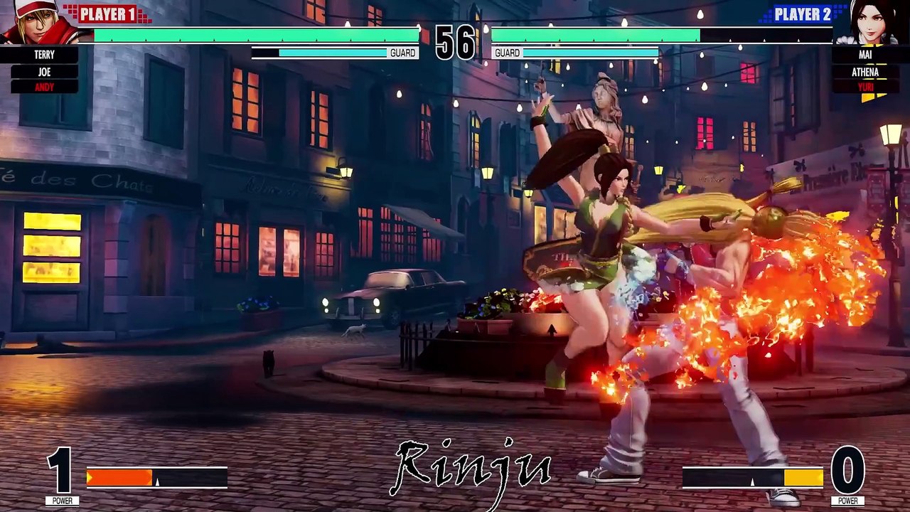 KoF 15 Gameplay Andy Terry Joe vs Yuri Mai Athena