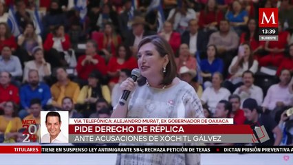 "Me dejaron con la puerta cerrada": Murat tras pedir derecho a réplica a Xóchitl