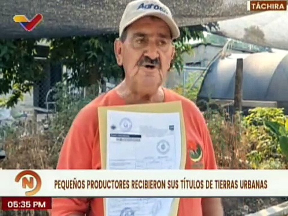 INTU entrega títulos de tierras urbanas a 70 productores del edo. Táchira