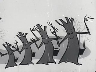 1950s Log Cabin syrup singing trees TV commercial