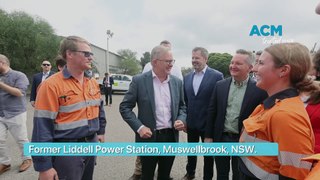 Prime Minister at the AGl & SunDrive announcement at the former Liddell Power Station.