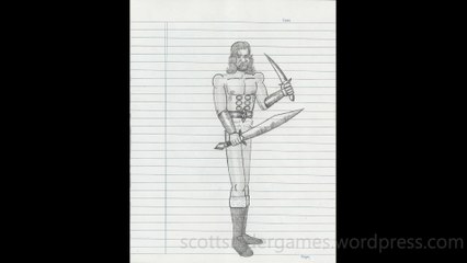 Barbarian Pencil Sketch Video #44 (03-27-2024)