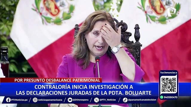 Contraloría investiga declaraciones juradas de ingreso de bienes y rentas de Dina Boluarte