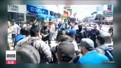 Manifestación de músicos en Mazatlán termina en enfrentamiento