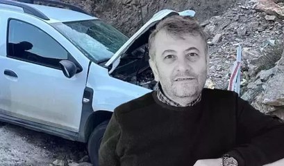 Otomobil yamaca çarptı: 2 gazeteciden 1'i öldü 1'i ağır yaralandı... Kaza anı kamerada