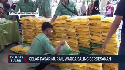 Gelar Pasar Murah, Warga Saling Berdesakan