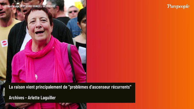 Arlette Laguiller n'habite plus dans son fameux deux-pièces au 13e étage d'une tour HLM des Lilas, ce qui l'a obligé à déménager