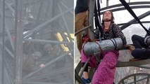 Two activists tape themselves to 250ft crane in Atlanta ‘Cop City’ protest