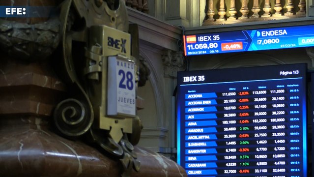 La Bolsa española abre con una caída del 0,41 % y pierde los 11.100 puntos