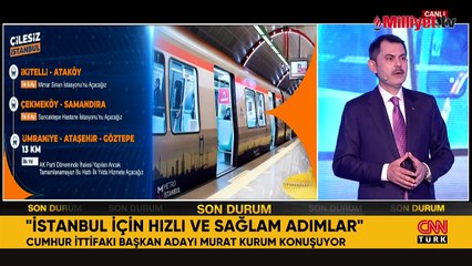 İBB Başkan Adayı Murat Kurum: 6 ayda mevcut belediyenin yapamadığını yapacağız