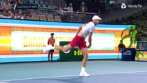 Jarry accidentally hits ball girl during warm-up