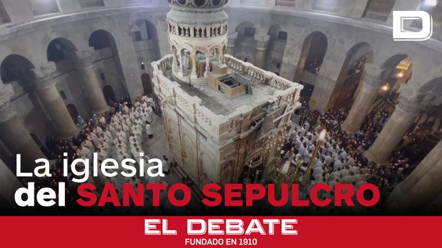 Así luce la iglesia del Santo Sepulcro de Jerusalén en Jueves Santo
