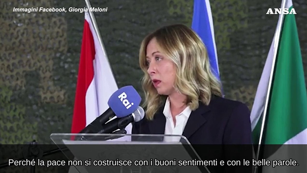 Meloni: "La pace non si costruisce a parole ma con la deterrenza"
