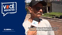 Aposentado Manoel Cardoso reclama de buracos na rua Caraparu, no Guamá