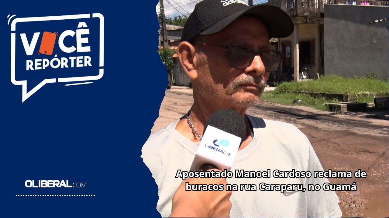 Aposentado Manoel Cardoso reclama de buracos na rua Caraparu, no Guamá