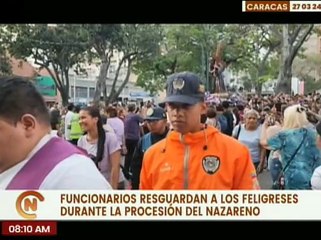 Caracas | Funcionarios de seguridad custodiaron la procesión del Nazareno en La Candelaria