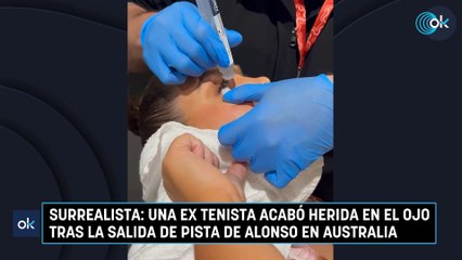 Surrealista: una ex tenista acabó herida en el ojo tras la salida de pista de Alonso en Australia