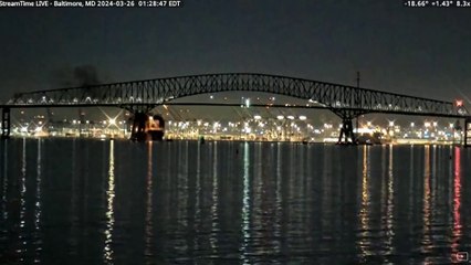 Download Video: Así está el puente de Baltimore después de que autoridades suspendieran labores de rescate