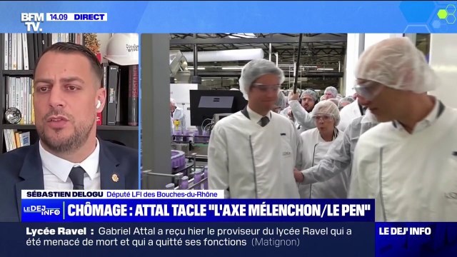 C'est de l'hypocrisie de A à Z : Sébastien Delogu (LFI) s'exprime suite aux propos de Gabriel Attal sur l'axe Mélenchon/Le Pen
