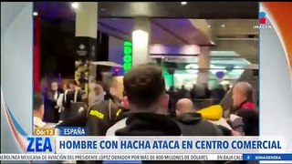Hombre con un hacha provoca estampida en España