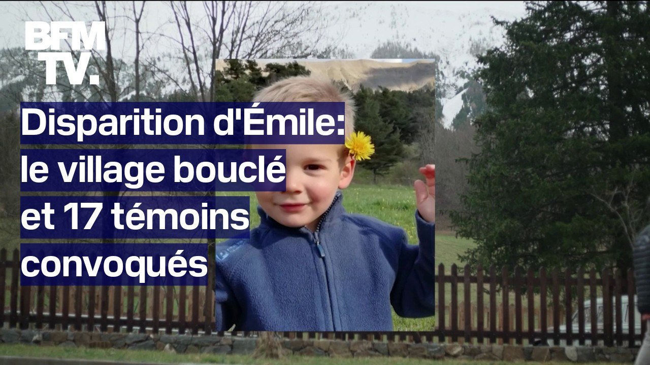 Disparition d'Émile: un village bouclé et 17 témoins convoqués pour une "mise en situation"