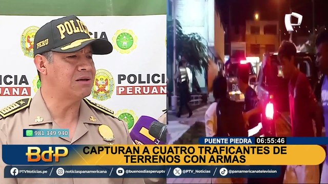 Gracias a alerta de vecinos, PNP captura a presuntos traficantes de terrenos en Puente Piedra