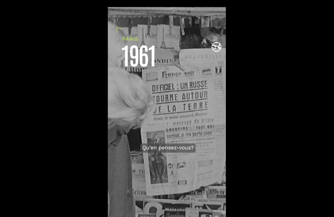 Paris, 1961 : le russe Youri Gagarine voyage dans l'espace, les français donnent leur avis