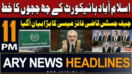 ARY News 11 PM Headlines | 28th March 2024 | CJP Isa's Big Statement