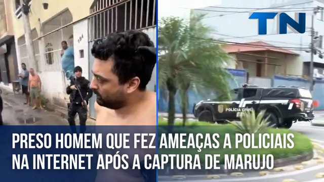 Preso homem que fez ameaças a policiais na internet após a captura de Marujo