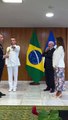 #Brazil #France Rosangela da Silva, dite #Janja, la troisième épouse du chef de l’Etat brésilien Luiz Inacio Lula da Silva élevée au grade de la Légion d’honneur par Emmanuel #Macron après s’être fait lui-même #décorer par Lula