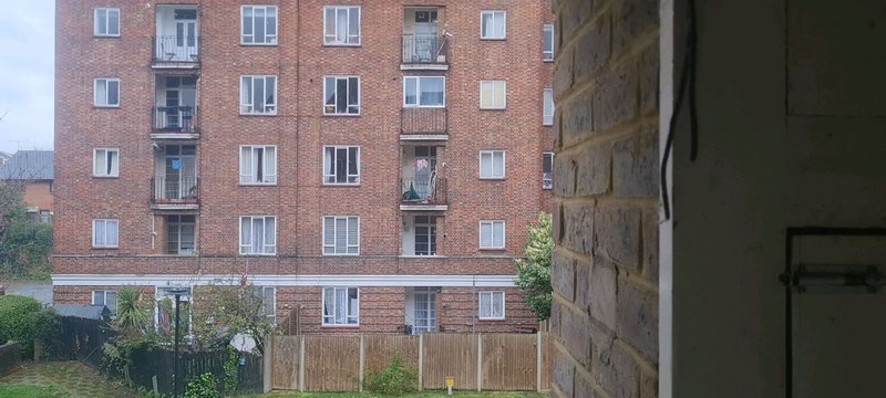 Sliding down and zoom out from kitchen