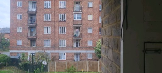 Sliding down and zoom out from kitchen