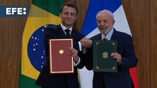 Un fuerte mensaje de Lula y Macron a Maduro cierra la visita del líder francés a Brasil