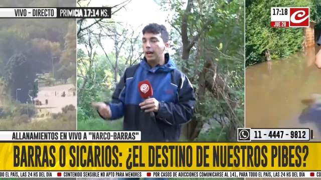 La policía allanó dos búnkers de narcos-barras : tenían drogas y armas en el fondo del río