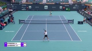 Rybakina back in Miami Open final after tense win over Azarenka
