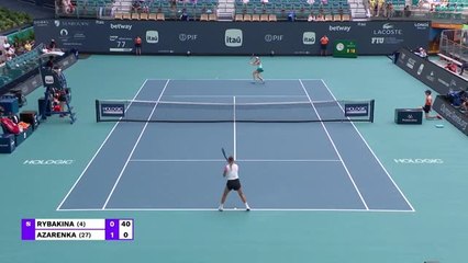 Rybakina back in Miami Open final after tense win over Azarenka